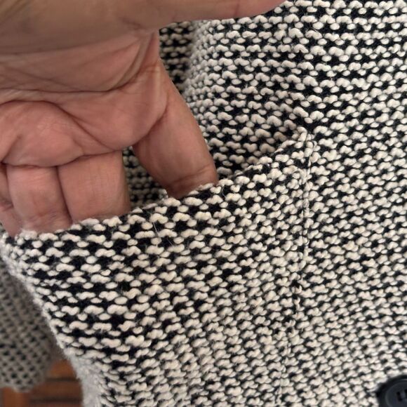 Marine Layer Birdseye Knit Blazer Black White Contrast Size Large - Picture 10 of 16